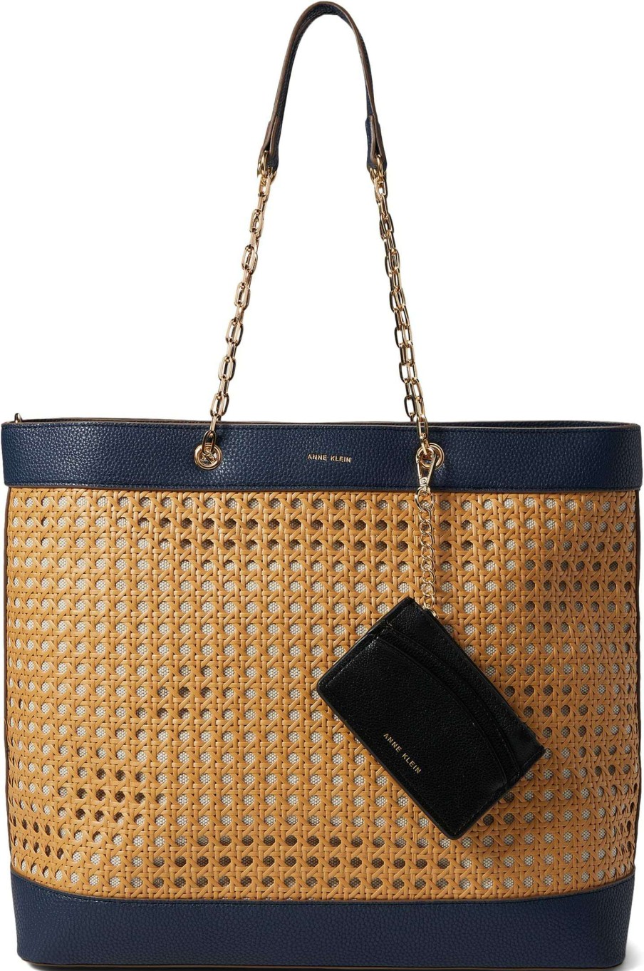 Anne Klein Bags * | Triple Compartment Chain Tote With Card Case Anne Klein Closeout Sale