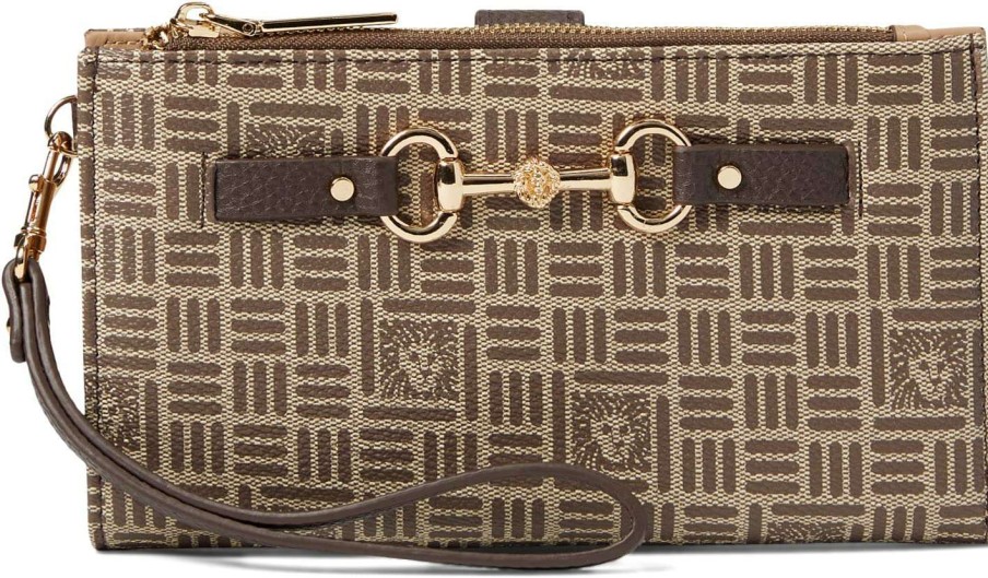 Anne Klein Bags * | Tile Lion Logo Wristlet With Horse Bit Anne Klein Best Sale