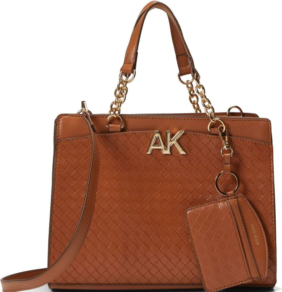 Anne Klein Bags * | Woven Satchel W/ Card Case Anne Klein New