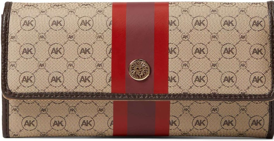 Anne Klein Bags * | Varsity Logo Continental Wallet Anne Klein Premium