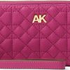 Anne Klein Bags * | Quilted Slim Zip Wallet Anne Klein Closeout Sale