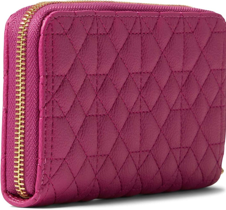 Anne Klein Bags * | Quilted Slim Zip Wallet Anne Klein Closeout Sale