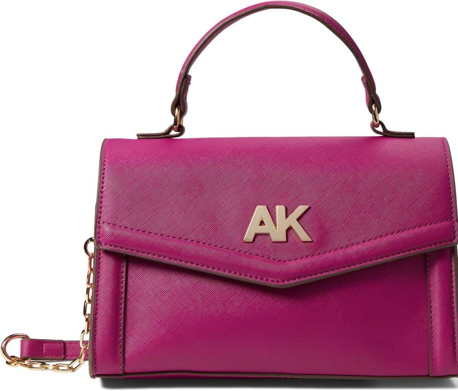 Anne Klein Bags * | Flap Top Handle Satchel Anne Klein Best Sale