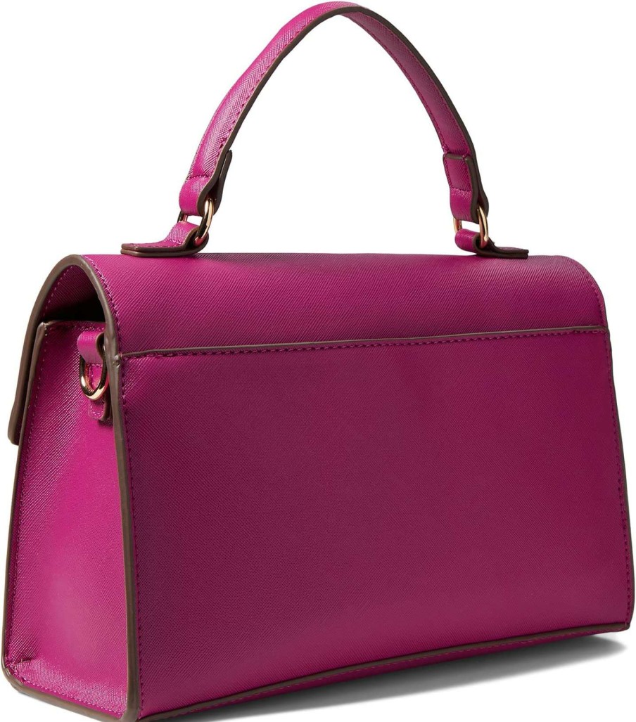 Anne Klein Bags * | Flap Top Handle Satchel Anne Klein Best Sale