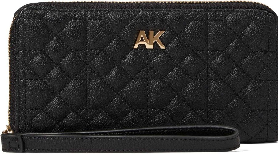 Anne Klein Bags * | Quilted Slim Zip Wallet Anne Klein Fire Sale