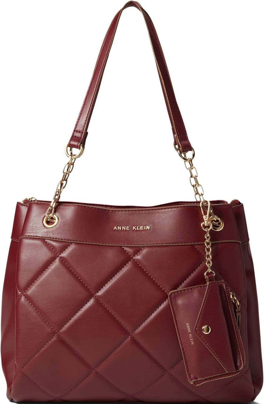 Anne Klein Bags * | Quilted Satchel With Card Case Anne Klein Classical