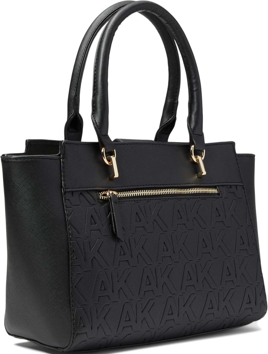 Anne Klein Bags * | Embossed Logo East/West Satchel With Chain Swag Anne Klein Shop