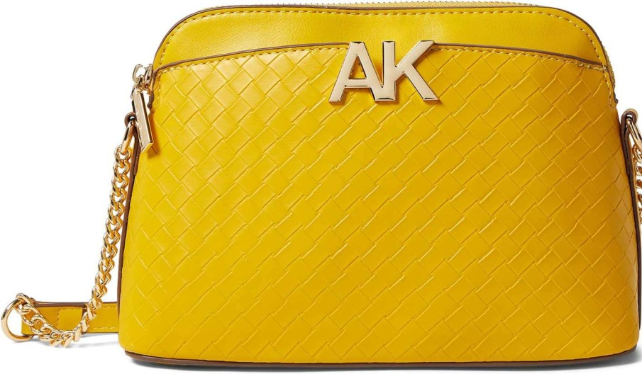 Anne Klein Bags * | Woven Curved Crossbody Anne Klein Top Sellers