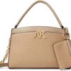 Anne Klein Bags * | Woven Curved Satchel W/ Card Case Anne Klein Attractive