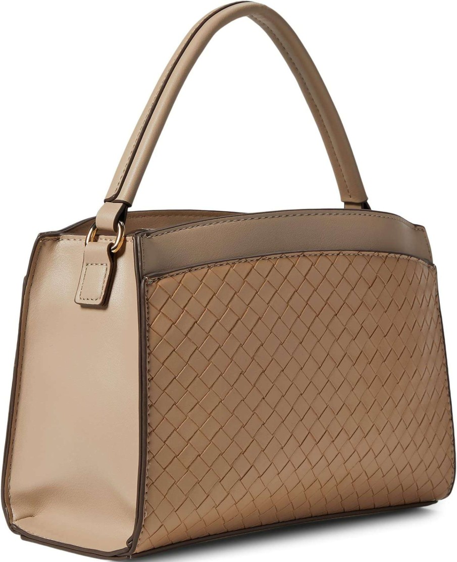 Anne Klein Bags * | Woven Curved Satchel W/ Card Case Anne Klein Attractive