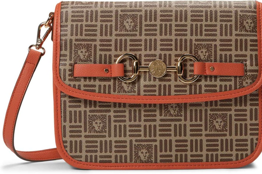 Anne Klein Bags * | Horse Bit Flap Crossbody Anne Klein Discount Store