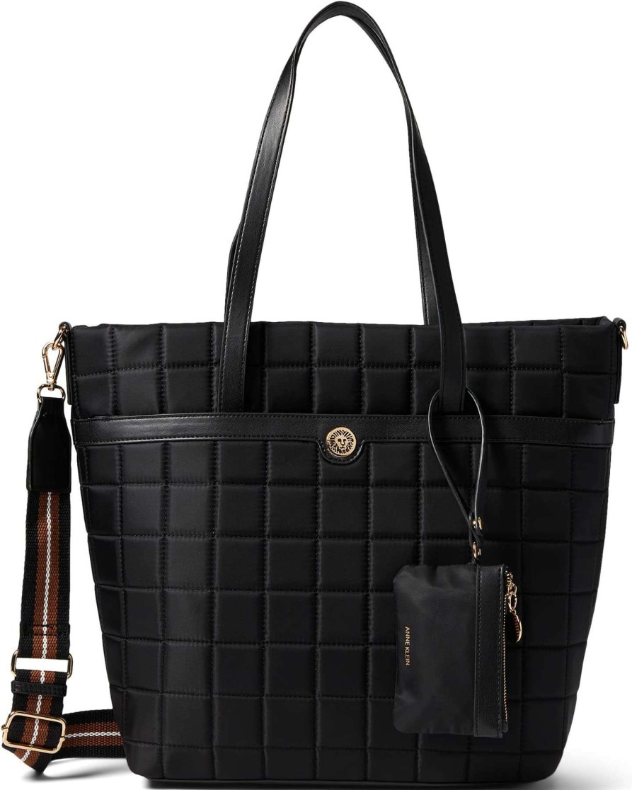 Anne Klein Bags * | Quilted Nylon Tote With Card Case Anne Klein Discount Store