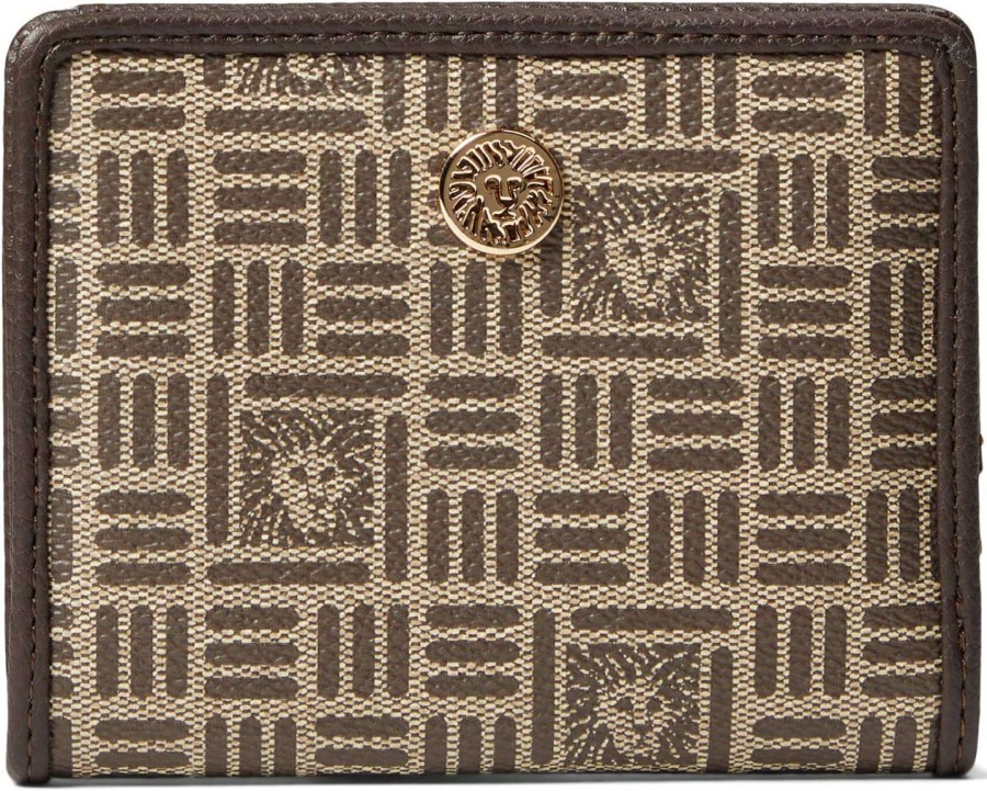 Anne Klein Bags * | Tile Lion Logo Snap Closure Wallet Anne Klein Discount Store