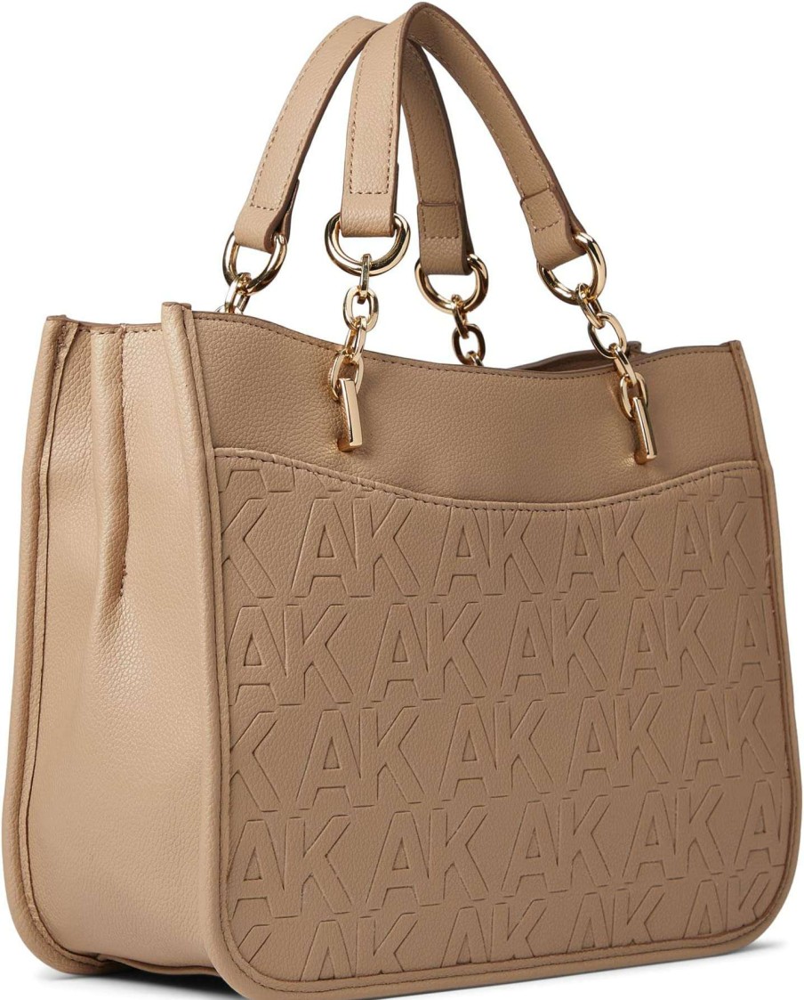 Anne Klein Bags * | Embossed Logo Satchel With Chain Swag Anne Klein Fashion