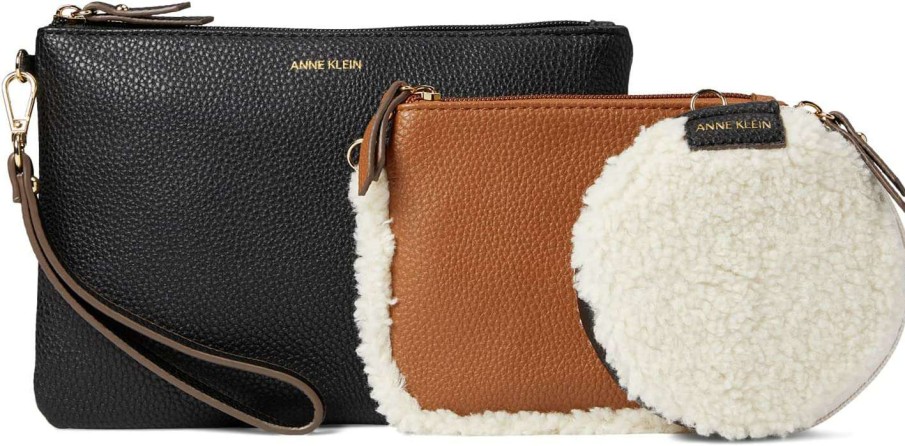 Anne Klein Bags * | Shearling Coin And Pouch Trio Anne Klein Attractive